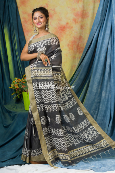 Handloom Soft Silk Saree All Over Printed Saree (KR238)